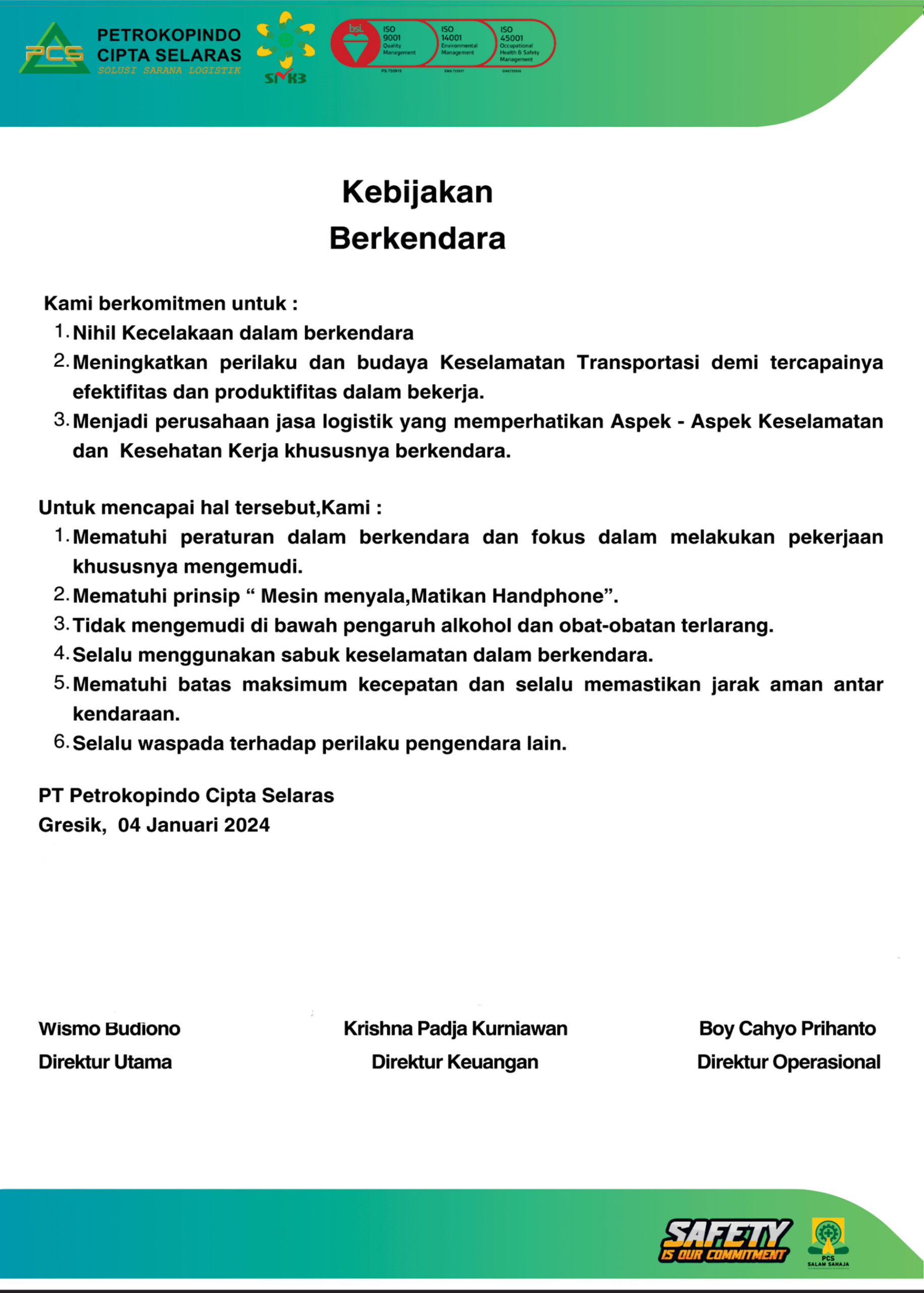 kebijakan-mutu-keselamatan-kesehatan-berkendara-petrokopindo