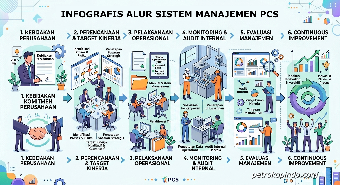 infografis alur sistem manajemen petrokopindo