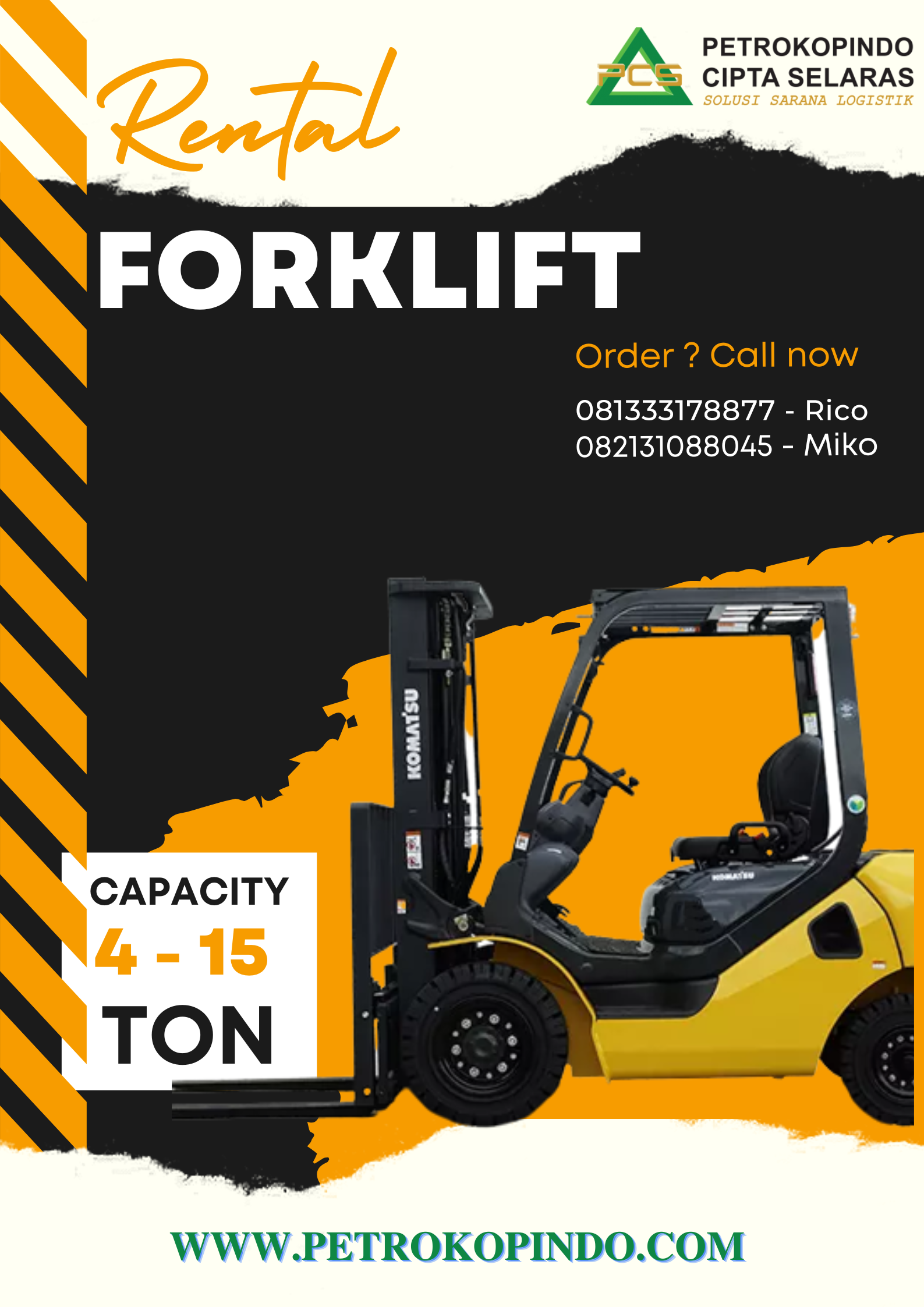 sewa alat berat forklift petrokopindo