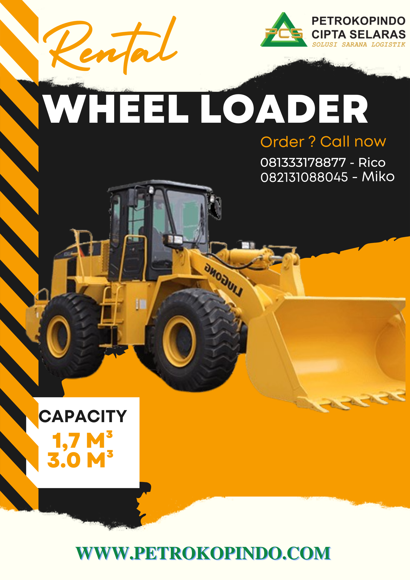 sewa alat berat wheel loader petrokopindo